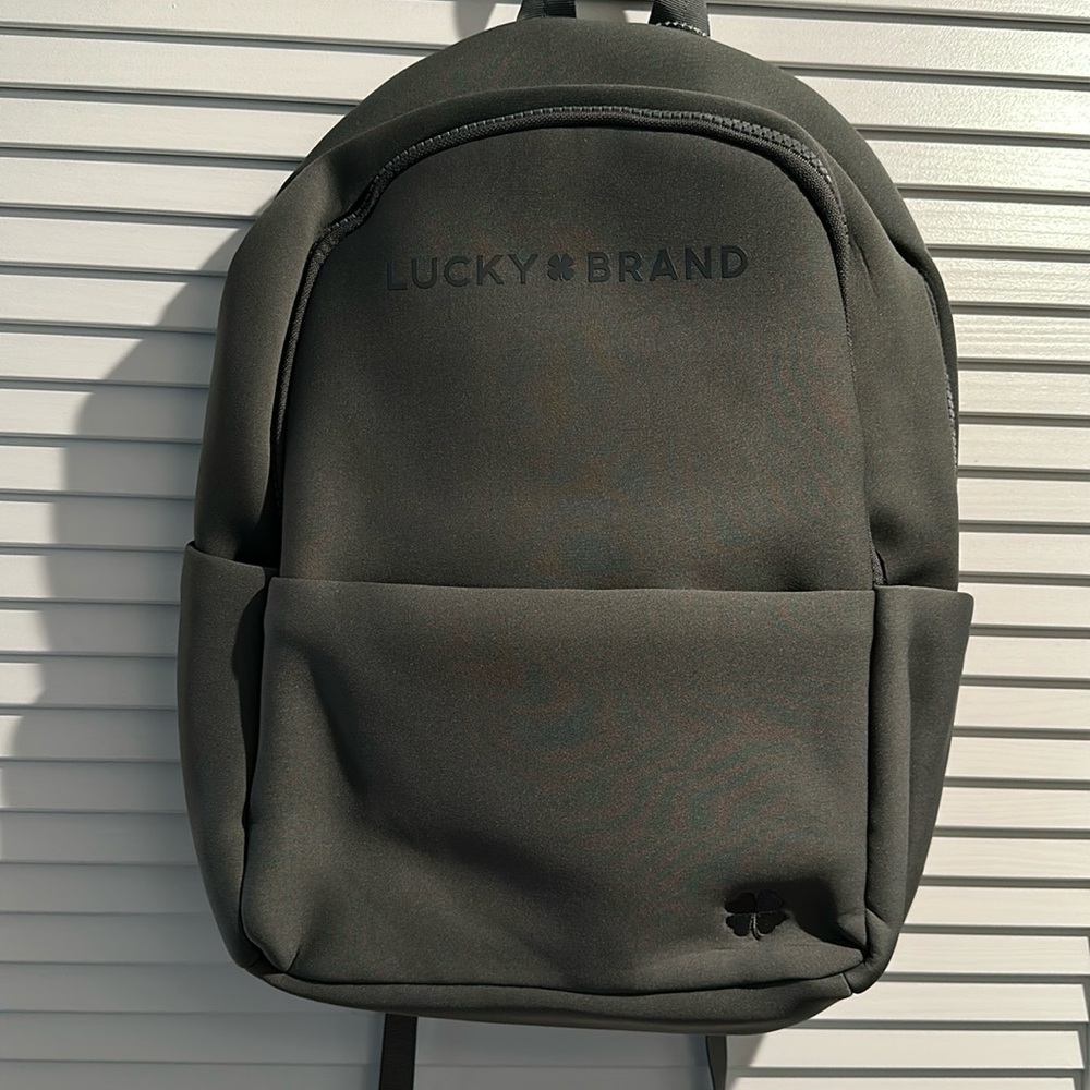 NWT Lucky Brand Extra Large Laptop Backpack with outside and inside pock…